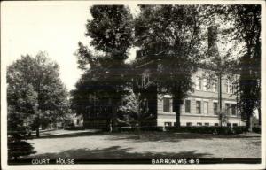 Barron WI Court House Real Photo Postcard rpx