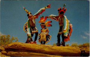 Native Young Warriors Dance at Inter-Tribal Indian Ceremonial Postcard V7