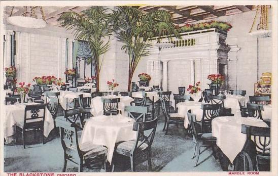 Marble Room Restaurant Interior The Blackstone Chicago Illinois