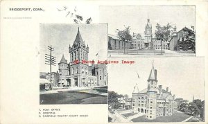 CT, Bridgeport, Connecticut, Post Office, Hospital, Court House, PMC