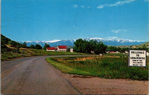 Welcome to Absarokee Montana Postcard Pm 1973 Shirley Kelly