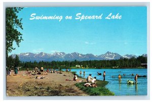 Vintage Swimming Near Anchorage Alaska Postcard P148