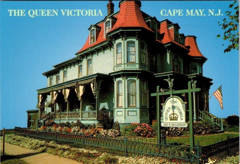 Cape May, NJ New Jersey  QUEEN VICTORIA BED & BREAKFAST 4X6 Advertising Postcard