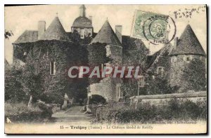 Postcard Old Yonne Treigny Le Chateau feudal Ratilly