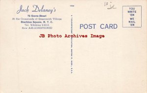 NY, New York City, Jack Delaney's Restaurant Interior 