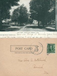 MERRIMAC MA MAIN STREET 1906 UNDIVIDED ANTIQUE POSTCARD