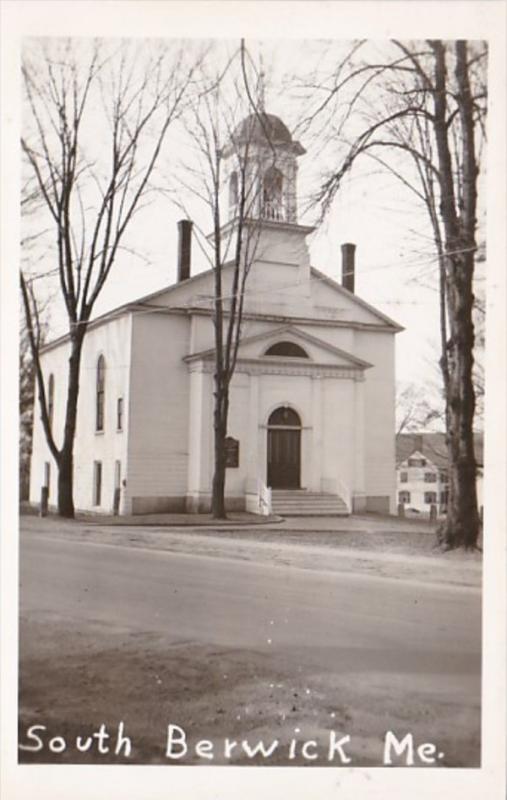 Maine South Berwick Church Real Photo