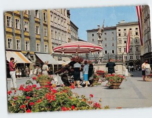 Postcard Alter Markt mit Floriani Brunnen Salzburg Austria