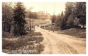 New York  Old Forge,  Lake drive,  River Bridge RPPC