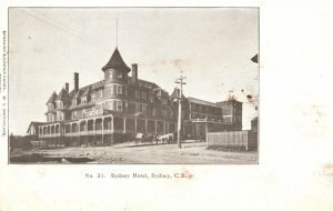 Vintage Postcard 1900's Sydney Hotel Sydney Cape Breton Nova Scotia Canada CAN