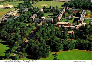 Raleigh, NC North Carolina  MEREDITH COLLEGE Campus Bird's Eye View 4X6 Postcard