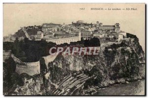 Monaco - Le Rocher - Old Postcard