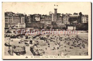 Old Postcard Dinard The Royal Beach Hotel And Crystal Hotel
