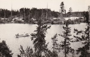 Minnesota Ely Boating At Burnside Lake Real Photo