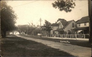 Ozona FL Pinellas County Road & Homes c1910 Real Photo Postcard