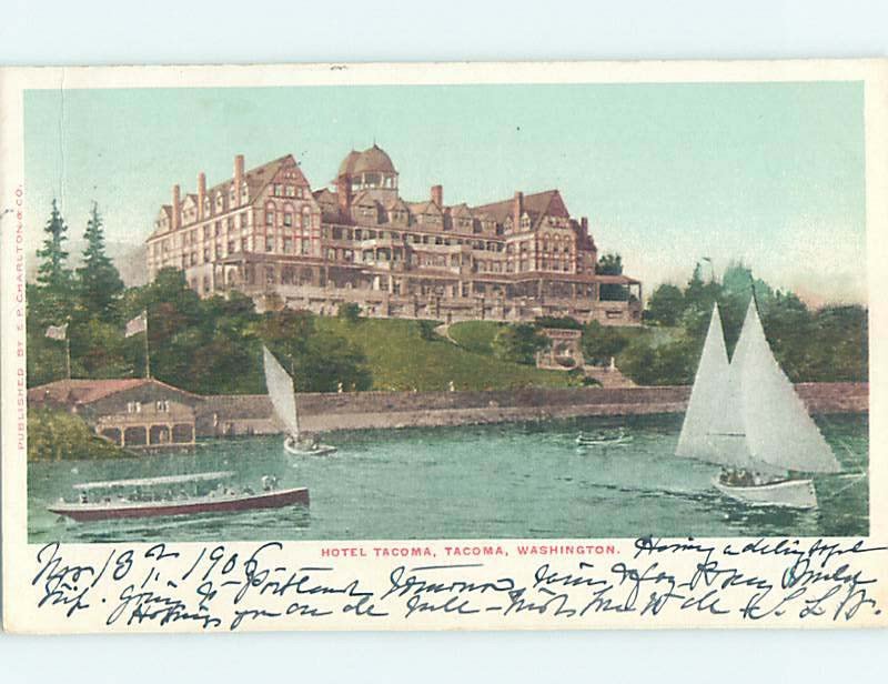 Pre-1907 HOTEL SCENE Tacoma Washington WA AE2320
