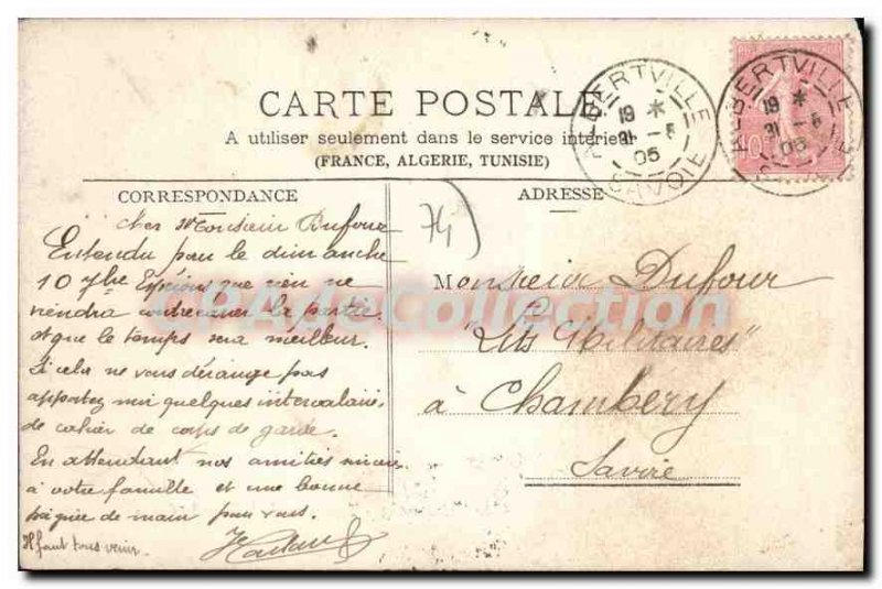 Old Postcard Chamonix Mont Blanc traverse sea ice