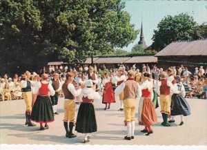 Sweden Stockholm Folk Dancers In Traditional Costume