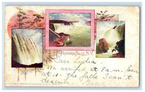 1903 Multiview of Niagara Falls New York NY Posted Antique PMC Postcard