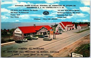 VINTAGE POSTCARD THE AUBERGE DU FAUBOURG RESORT AT ST-JEAN-PORT-JOLI QUEBEC 1960