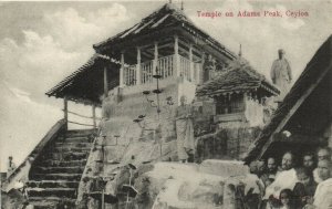 PC CEYLON - SRI LANKA, TEMPLE ON ADAMS PEAK, Vintage Postcard (b29046)