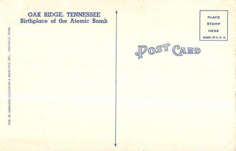 Oak Ridge Tennessee Greetings From large letter linen antique pc ZA440617