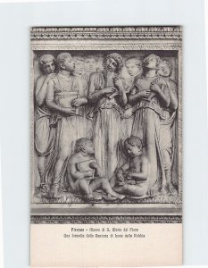 Postcard Una formella Museo di S. Maria del Fiore Florence Italy