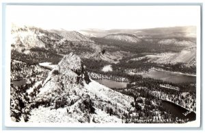 1946 Bird's Eye View Of Mammoth Lakes California CA Willard RPPC Photo Postcard