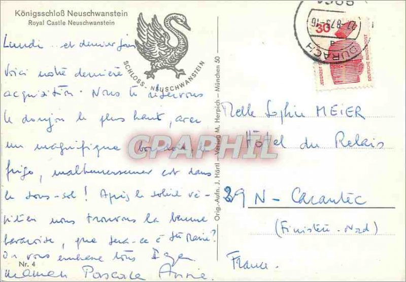 Modern Postcard Neuschwanstein castle