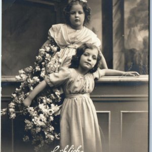 c1910s Cute Little Germany Girls RPPC Pentecost Religious PFB Real Photo PC A136