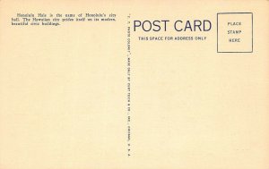 LP87  Honolulu Hawaii Postcard City Hall