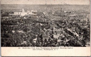Washington D C Birds Eye View From Washington Monument 1910