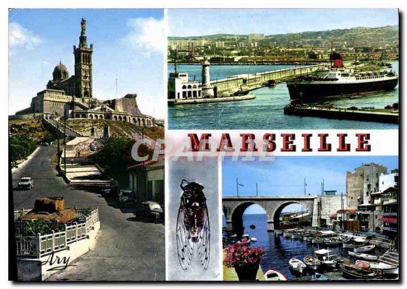 Modern Postcard Our Lady of the Guard Departure Mail a valley of Auffes