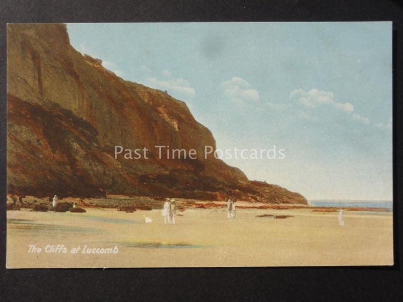 Isle of Wight: The Cliffs at Luccomb - Old Postcard