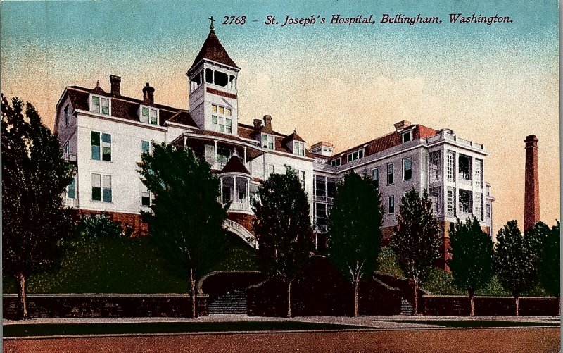 c1910 BELLINGHAM WASHINGTON ST. JOSEPH'S HOSPITAL UNPOSTED POSTCARD 14-110 