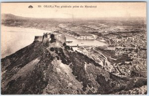 c1920s Oran, Algeria General View from Marabout Fort Harbor City Coastline A359