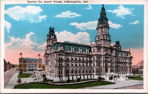 Marion Co Court House Indianapolis Indiana Vintage Postcard C068
