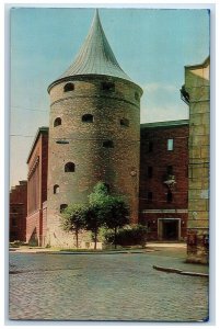 c1950's Riga Powder of Sand Tower Riga Latvia Vintage Unposted Postcard