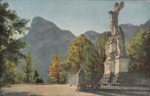 Germany Oberammergau Kreizigungsgruppe Blick Auf Den Kofel 1934