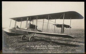 Germany WWI Sanke 250 AGO Biplane Airplane Real Photo RPPC 93495