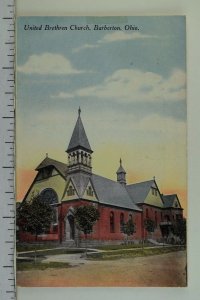 United Brethren Church, Barberton, Ohio. Vintage Postcard P58