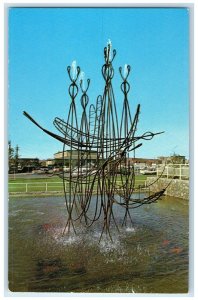 c1960's The Canada Goose Fountain Edmonton Alberta Canada Vintage Postcard