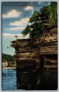 Postcard Wisconsin Dells WI c1950s Hawks Bill Hawksbill Cliffs Forest