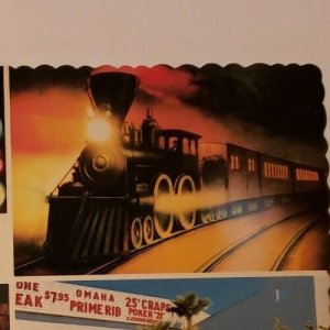 Vintage Postcard Railroad Pass Casino Las Vegas Boulder City Nevada Hoover 1989