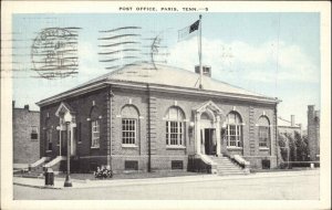 Paris Tennessee TN Post Office Vintage Postcard