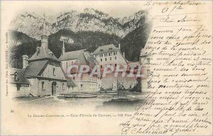 Old Postcard La Grande Chartreuse Convent of the Court of Entree (map 1900)