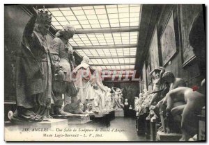 Old Postcard Angers A Living Sculpture of David Museum & # 39Angers Logis Bar...