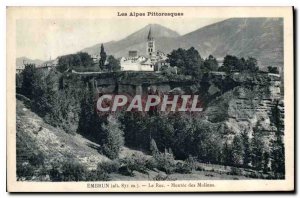 Old Postcard The Alps Picturesque Embrun Roc Montee of Molinos