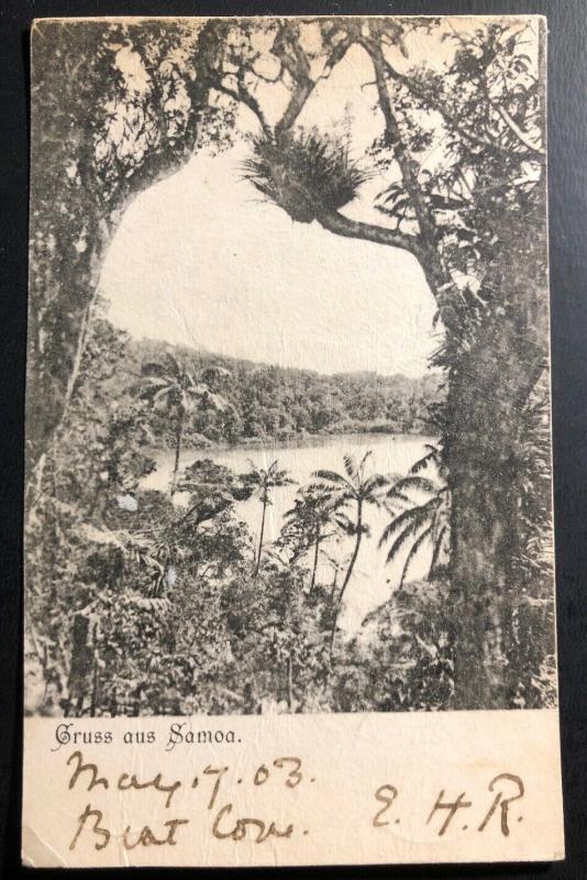 Original 1910s German Samoa Real Picture Postcard Cover To Yorkshire England 