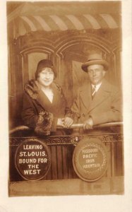 RPPC ST. LOUIS MISSOURI PACIFIC IRON MOUNTAIN TRAIN STUDIO REAL PHOTO POSTCARD